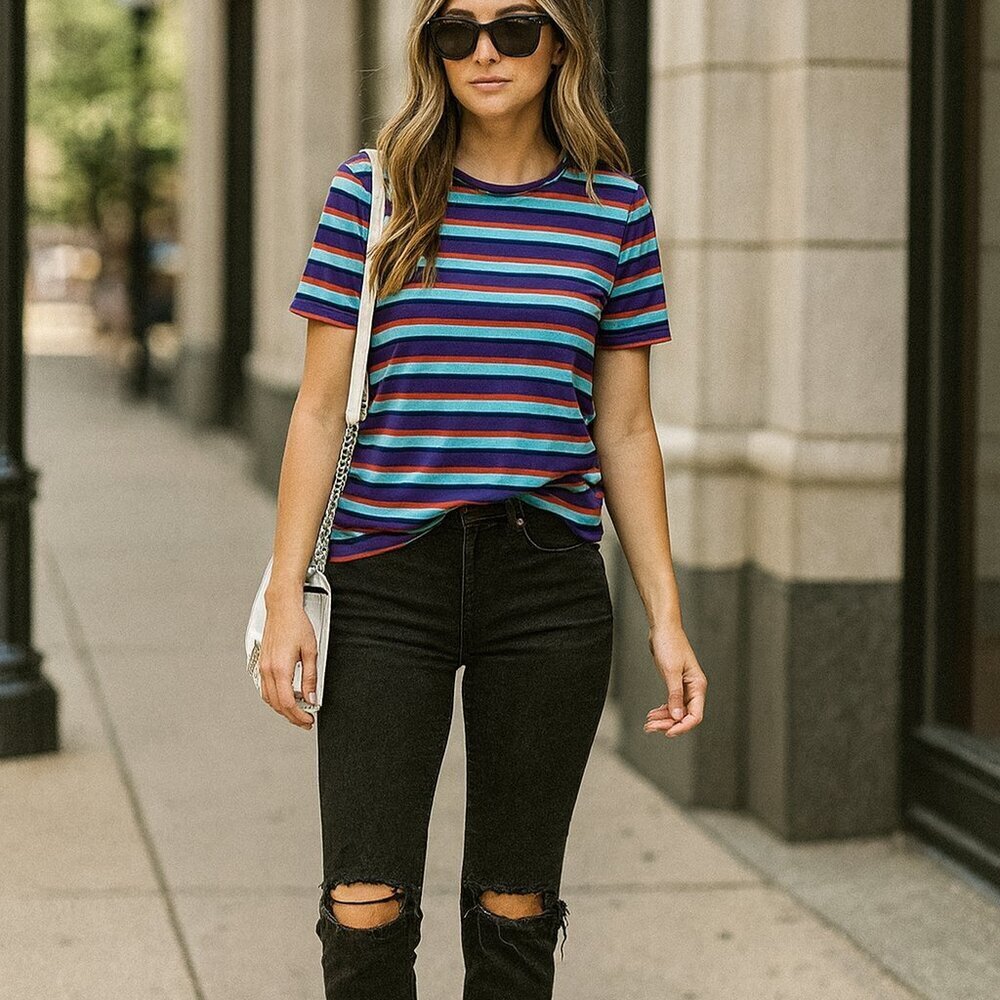 New Lularoe Gigi‎ Summer Striped Top